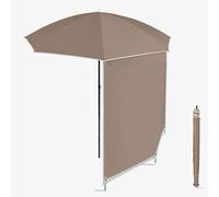 Generico Ombrellone da Esterno Multifunzione Portatile per Campeggio con Protezione Solare UV E Impermeabile, Picchetto da Terra, Ombrellone Regolabile per Giardino, Terrazza(Coffee)