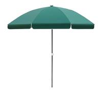Generico Ombrellone da Giardino 240cm, Ombrellone da Spiaggia con Protezione UV e Calore, Impermeabile, Telaio a 3 Strati Resistente per Terrazzo, Piscina e Mare(Green)