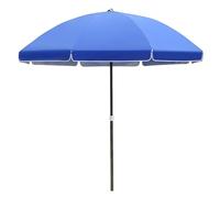 Generico Ombrellone da Giardino 240cm, Ombrellone da Spiaggia con Protezione UV e Calore, Impermeabile, Telaio a 3 Strati Resistente per Terrazzo, Piscina e Mare(Blue)