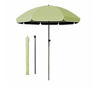 Generico Ombrellone da Giardino Portatile, Ombrelloni Rotondo da Patio Regolabile in Altezza, Inclinazione A 45°, Protezione Solare UPF 50+, Ombrellone da Spiaggia, Parasole(Green,240cm/7.8ft)