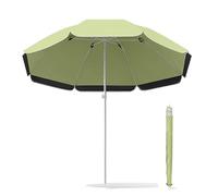 Generico Ombrellone da Spiaggia E Giardino - Altezza Regolabile, Impermeabile E Protezione UV, Struttura A Tre Strati con 8 Stecche, Portatile per Giardino, Cortile, Piscina(Green,220cm/7.2ft)