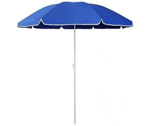 Generico Ombrellone da Spiaggia Grande Ø 2m, Portatile e Antivento, Tubolare 32mm con Puntale Trivella e Sacca Trasporto, Ideale per Mare e Spiaggia