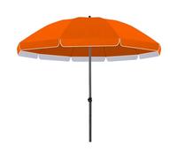 Generico Ombrellone da Spiaggia Rotondo con 8 Robuste Stecche, Antivento e Impermeabile, Parasole per Giardino Campeggio Patio Piscina(Orange,260cm/8.5ft)