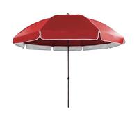 Generico Ombrellone da Spiaggia Rotondo con 8 Robuste Stecche, Antivento e Impermeabile, Parasole per Giardino Campeggio Patio Piscina(Red,240cm/7.8ft)