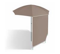 Generico Ombrellone Rotondo con Telo, Parasole da Giardino Patio da 190 Cm, Ombrelloni da Tavolo per Giardino, Prato, Spiaggia E Esterni(Brown)