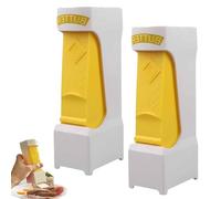 Generico One-Touch Butter Cutter, One Button Butter Slicer and Storage Case, Portable Butter Slicer Gadget Dispenser, Efficient Stainless Steel Butter Blade Dispenser for Bread, Cakes, Cookies (2pcs)