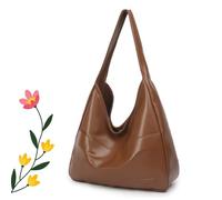 Generico Ooomay Bag, Oomay Tote Bag, Everyday Tote Bags for Women, Waterproof and Large Tote Bags for Women Leather (Brown*A)