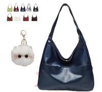 Generico Ooomay Bag, Ooomay Maya Bag, , Large Capacity Soft Vegan Leather Tote Bags For Women (Blue)