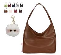 Generico Ooomay Bag, Ooomay Maya Bag, , Large Capacity Soft Vegan Leather Tote Bags For Women (Brown)
