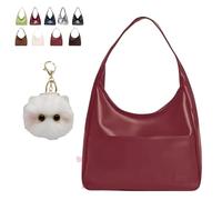 Generico Ooomay Bag, Ooomay Maya Bag, , Large Capacity Soft Vegan Leather Tote Bags For Women (Red)