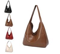 Generico Ooomay Bag - Ooomay Maya Shoulder Bags,15 in Maya Bag the Maya,Vegan Leather Trendy Soft Maya Tote Bag (Brown)