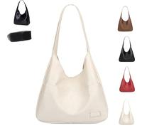 Generico Ooomay Bag - Ooomay Shoulder Bags, Vegan Leather Trendy Soft Tote Bag, Vintage Casual Simple for Daily Use (White)