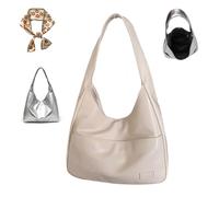 Generico Ooomay Bag, Ooomay Shoulder Tote Bags, Soft Vegan Leather Trendy Stylish Versatile, Waterproof Work Soft Tote Bag (White)