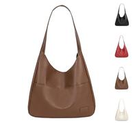 Generico Ooomay Bag, Ooomay Tote Bag, Vegan Leather Tote Handbags, Casual And Simple, for Women Travel (Brown)