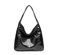 Generico Ooomay Bag, The Maya Bag, Ooomay Maya Tote Shoulder Bags for Women, Leather Casual Trendy Soft Bags Room (Bright Black)