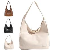 Generico Ooomay Bag, The Maya Bag, Ooomay Maya Tote , Vegan Leather Trendy Soft Shoulder Tote (White)
