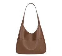 Generico Ooomay Maya Shoulder Bag, Ooomay Bag, Vegan Leather Tote Bag, Casual Trendy Soft Bag, for Everything Not Look Bulky (Brown)