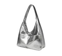 Generico Ooomay Maya Shoulder Bag, Ooomay Bag, Vegan Leather Tote Bag, Casual Trendy Soft Bag, for Everything Not Look Bulky (Silver)