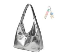 Generico Ooomay Maya Tote Bag, The Maya Shoulder Bag by Ooomay, Vegan Leather Trendy Soft Spacious Yet Slim Design (sliver)