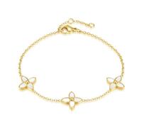 Generico OovaaH Incantevole Bracciale Donna in Acciaio Inossidabile Color Oro Un Capolavoro di Eleganza e Raffinatezza, il Regalo Perfetto per la Donna Che Ami (Fiore)