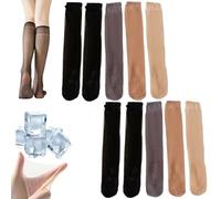 Generico Operationaln Invisible Slip-Resistant Crystal Silk Socks, Women's Sheer Ankle Socks, Everyday Soft and Comfortable (10PCS-B)