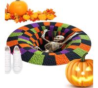 Generico Optical Illusion Area Rug Ghost Skeleton Optical Ilusion Rug | Halloween Welcome Door Mat for Home Living Room Bedrom Bathroom Kitchen Entryway Hotel Holiday Party