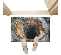 Genérico Optical Illusion Rug - 50 × 80 × 2 cm 3D Hole Rug | Optical Hole, Quick Dry Non-Slip Carpet, 3D Door Mat For Entryway, Living Room, Bedroom, Hallways, Fun Home Decor, Birthday Holiday Party