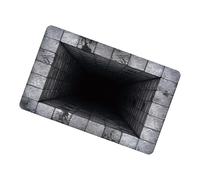 Genérico Optical Illusion Rug Hole - 31,5 x 19,7 pollici Non-Slip Quick-Dry Decor, 3D Optical Illusion Rug | for Birthday Halloween Home Holiday New Year Party Eve Entryway Living Room Bedroom