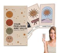 Genérico Oracle Lettere per principianti, mazzo delle emozioni | Gioco Da Tavolo 48 Carte Edizione Inglese per Comfort Emozionale In Feste Incontri Viaggi Ed Esplorazione Spirituale