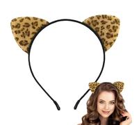 Generico Orecchie da Gatto - Accessorio per Costume Leopardo Elastico,Accessorio Orecchie da Gatto per Donne | Per Feste di Carnevale Festival Celebrazioni Stagionali Cosplay