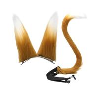 Generico Orecchie E Coda,Soffice Accessorio Peluche Morbido e | Costume da Gatto | Per Interni Esterni Ambienti Interni Party Di Halloween Donna Uomo Femmina Maschio Adulti Bambini