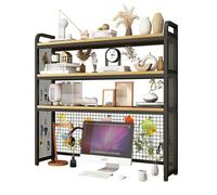 Generico Organizer da scrivania in Metallo a 4 Ripiani con tappetini silenziosi - Elegante libreria e scaffale espositivo per Ufficio, dormitorio, Camera da Letto, Studio, Soggiorno - Soluzione di AR