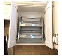 Generico Organizer For Armadietto Estraibile, Ripiano Superiore, Portaoggetti Estraibile A 2 Livelli, Forte Capacità Di Carico, For Dispensa Del Caffè Del Bar(280x565x580mm)