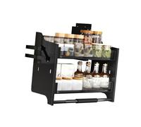 Generico Organizer For Mobiletto Superiore Estraibile, Ripiano Salvaspazio For Bottiglie Di Condimenti, Snack E Spezie (include Solo Il Ripiano)(400mm Cabinet)