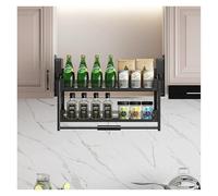 Generico Organizer For Ripiani Estraibili A 2 Livelli, Capacità Di Stoccaggio 15 Kg, Organizer For Spezie, Risparmia Spazio For La Dispensa Delle Spezie(700mm Cabinet)