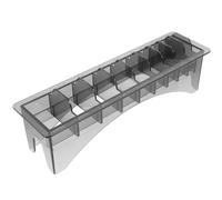 Generico Organizer per Accessori Chioma Professionale Trasparente Nero Custodia Porta Pettini da 10 Slot Scatola Portaoggetti per Strumenti Tagliacapelli per Saloni e Uso
