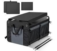 Generico Organizer per Bagagliaio Auto per Nisan X-Trail | Multifunzione Pieghevole con Multi-Scomparti,Antiscivolo e Resistente,Maniglia di Trasporto e Tasche a Rete Laterali