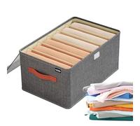 Generico Organizer Per Cassetti Jeans - Custodia Con In PP Rinforzato, Classificatore Per Abiti Con Coperchio Trasparente, Di Stoccaggio Per Indumenti A Scomparti, Contenitore Per Armadio Salvas