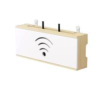 Generico Organizer per Router Wireless da Parete per Soggiorno - Supporto Multifunzionale e Copertura per decoder, Bianco, 30 cm - Massimizza Lo Spazio e riduci al Minimo l'ingombro