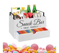 Generico Organizzatore Condimenti Caffè,Porta Tazze E Caffè Per Piano Cucina - Porta con Cassetto Legno per Organizzazione Cucina Zucchero e Dolcificanti Domestico