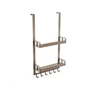 Generico Organizzatore Da Sopra La Porta Con 1/2 Cestini E 6 Ganci, Organizer , For Armadio Camera Letto, Bagno, Dispensa(40x12x72cm)