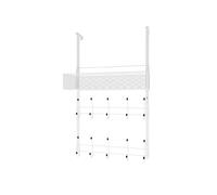 Generico Organizzatore Da Sopra La Porta Con Cestelli E 10 Ganci, Organizer In Metallo, Spazio Dietro For L'armadio Della Camera Letto, Il Bagno(White)
