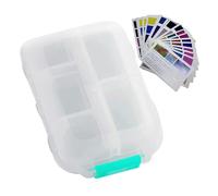 Generico Organizzatore di medicine da viaggio, organizer per pillole - Organizzatore di pillole medicinali Contenitore per da viaggio a 10 scomparti - per da compatta con scatola per me
