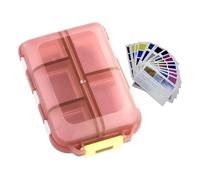Generico Organizzatore di medicine da viaggio, organizer per pillole,Organizzatore di pillole medicinali Contenitore per da viaggio a 10 scomparti - per da compatta con scatola per