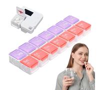 Generico Organizzatore Di Pillole Digitale - Di Promemoria Intelligente 30.2x7.3x2,5 Cm, Per Compartimento Di 7 Giorni | Distributore Automatico Con Caratteristica Di Allarme, Supporto Di
