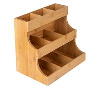 Genérico Organizzatore di supporto per borsa da tè | Scatola di immagazzinaggio del tè in legno compatta - 3 livelli mensola di parcheggio in legno per le donne cucina uomini sul posto di lavoro