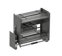 Generico Organizzatore for armadietto a 2 Livelli, Ripiano Estraibile Ripiano Scorrevole a Ribalta Sollevatore Interno Salvaspazio Montato a Parete, for Mobile Superiore da Cucina(610x260x600mm)