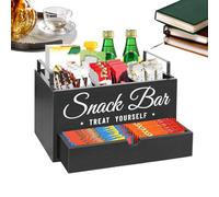 Generico Organizzatore per Caffè | Porta Tazze E Caffè Per Piano Cucina | Porta con Cassetto Legno per Organizzazione Cucina Zucchero e Dolcificanti Domestico