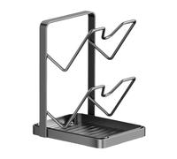 Generico Organizzatore Per Coperchi Di Pentole E Padelle,Supporto Per Spatole A 2 Livelli,Organizzatore Coperchi con Vassoio Gocciolatoio - Per Cucina Cottura Taglieri Spatole Mestoli Cucchiai