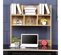 Generico Organizzatore per libreria da scrivania da 36 Pollici - Espositore a 6 Ripiani per Ufficio e casa, libreria in Noce Chiaro - Versatile scaffale da banco per Libri e Decorazioni